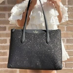 KATE SPADE NEW YORK "SHIMMY TOTE" IN BLACK